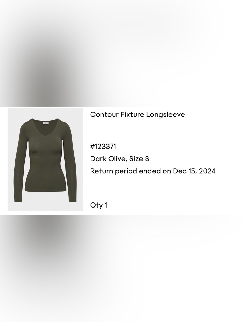 Aritzia Contour Fixture Longsleeve - Dark Olive | Worn Once